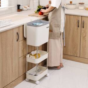 ZIYINGCHA | dustbin with wheels Commercial High Capacity Movable Trash Can with Wheels
