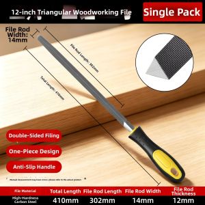 DAIENGONGJU | High-hardness Triangular Stainless and Carbon Steel Semi-round File