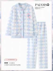 Half Velvet Pajamas Womens Winter New Arrival Coral Velvet Soft Stuffed Young Adult Fancy Sweater Outwear Homewear