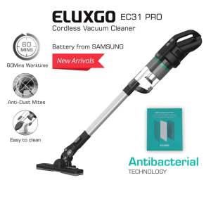 ELUXGO EC31 3500mAh Pro Cyclone Cordless Vacuum Cleaner with EN95 Antibacterial Technology / samsung original battery