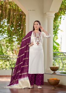 [PRE-ORDER] Ready Made 14kg Rayon With Heavy Embroidered Plazzo ( Delivery 10 days )