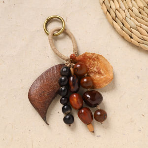 Natural Plant Seed Shaking Bell Bag Hanging Ornament Musical Healing Mobile Phone Car Ornament Handbag Accessory