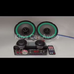 Package Set~ Car Stereo Radio Kereta BLUETOOTH/2 USB Port/MP3/SD/AUX & Remote Control + Sepasang 2biji 2 way Speaker + Dome Tweeter Set
