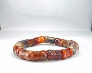 NATURAL CORAL JADE BANGLES