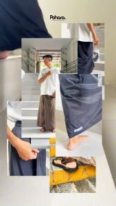 Pohara x An-najah Sarung Traveling Dewasa Simpel Bahan Parasut Premium Korea Kekinian Glossy Navy