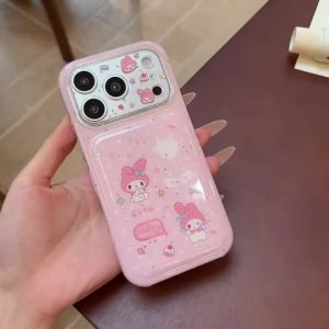 Sanrio | Fashion Cartoon Double-Layer Star My Melody Case For iphone 17 16 15 Pro Max Large Window Protective Shockproof Phone Cover