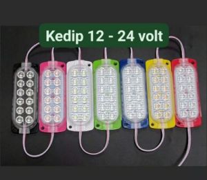 10PCS LED MODUL KEDIP OTOMATIS 12 LED ULTRASONIC 12V-24V