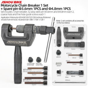 JSHOUBIKE Chain Breaker Tool PRO Riveting Link Removal Splitter Motorcycle Bike 420 428 520 525 530 Chain Cutter Riveter