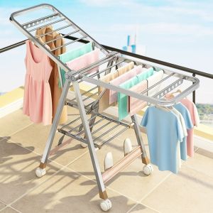 Fast Delivery 1.7m Sampayan Stainless Steel Drying Rack: A Foldable Laundry Solution