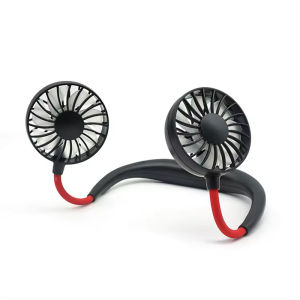 Portable Hanging Neck Fans 3-Speed Adjustable Neck Dual Fan USB Rechargeable Home OfficeOutdoor Travel
