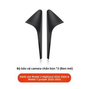 Ốp Camera Bên Hông Giả Sợi Carbon ABS Đen Cho Tesla Model 3 Y Highland Juniper 2025 - Phụ Kiện Ô Tô Bảo Vệ Ống Kính