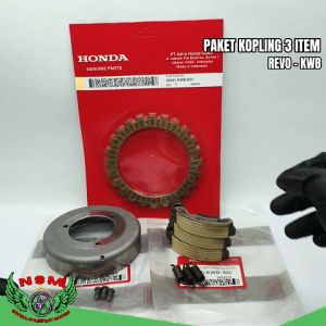 Paket Kopling 3item: Kampas Kopling Revo ABS, Kampas Ganda, Mangkok Ganda Blade Revo Absolute