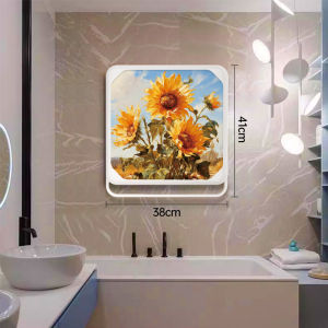 Bathroom Wall-Mounted Foldable Storage Box Waterproof Clothing Storage Cabinet Picture Frame Integrated Design No Drilling Required
