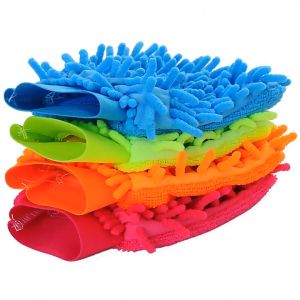 MD-C1220 Sarung Tangan Cendol Kain Lap Microfiber 2 Sisi Cuci Mobil Motor / Kain Lap Cendol