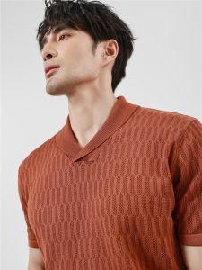 Premium Feel Ice Silk Thin Short Sleeve Mens Polo Shirt Summer Knitted T-Shirt Youth Fashion Slim Fit Casual Wear