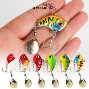 5g/7g/10g/14g/20g Metal Fishing Lure Rotating VIB 3D Eyes Bionic Crankbait Hard Lures Jigging Sinking Sequin Baits with Treble Hook