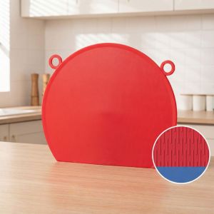 JUSTINLAU Thớt TPU Hình Bán Nguyệt Thớt Thân Thiện Với Môi Trường Chống Nấm Mốc Linh Hoạt Sử Dụng Hai Mặt Màu Tím Đỏ Đen Hồng Dụng Cụ Nhà Bếp