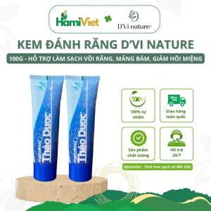 Kem đánh răng DVi nature làm sạch vôi răng mảng bám ngừa sâu răng giảm hôi miệng răng ê buốt