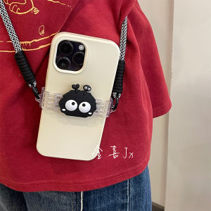 Universal Silicone Phone Case Holder with Adjustable Wrist Strap And Crossbody Rope Anti-slip Shockproof Smartphone Clip on
