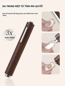 Dụng Cụ Thiết Kế Móng Tay Nam Châm Mắt Mèo Đa Chức Năng 3 Trong 1 Que Từ Tính Dày Chắc Chắn Hình Trụ Lớn Giúp Làm Móng Tay Đẹp Hơn