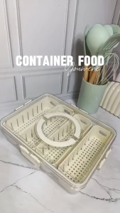 Food Container (HARGA SATUAN) / Kotak penyimpanan makanan ringan Tempat makan bumbu dapur Wadah penyimpanan makanan di kulkas dengan tutup kedap udara Food Storage