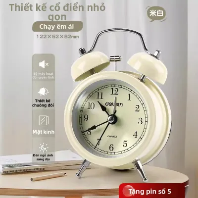 deli | Đồng Hồ Báo Thức Cơ Bền Chắc Dành Cho Trẻ Em