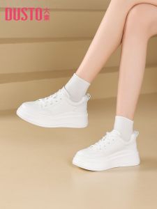 Giày Đế Dày Màu Trắng Thường Ngày Cho Nữ Giày Thể Thao Thường Ngày Giày Đế Cao Su Đế Xuồng Giày Đế Bằng Đế Cao Su