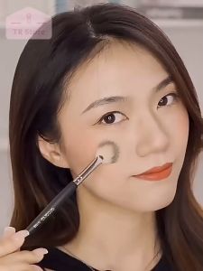 Cọ quạt nhỏ highlight và má hồng Gecomo cao cấp trang điểm phấn bắt sáng NO.G1023