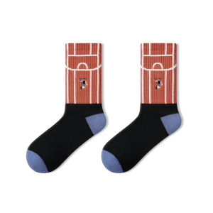 PRIMEET | Embroidered Mid-Calf Socks For Teenagers Autumn Thin Outdoor Sports