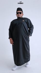 JUBAH GAMIS PRIA DEWASA TERBARU  LENGAN PANJANG POLOS UKURAN BESAR/KABIRO/BIG SIZE/JUMBO BAHAN TOYOBO 4XL-6XL