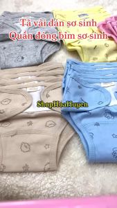 Combo 5 Tã Vải Dán dành cho bé sơ sinh Hãng Dokma  Chất vải Cotton cao cấp miếng dán siêu mềm mại / Quần đóng bĩm dành cho bé sơ sinh