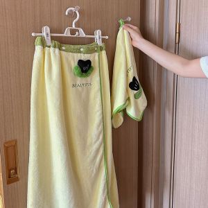 Thickened Super Absorbent Quick Dry Cute Womens Bath Towel Cap Headscarf Dry Hair Hat Korean Style Bath Cap Head Wrap