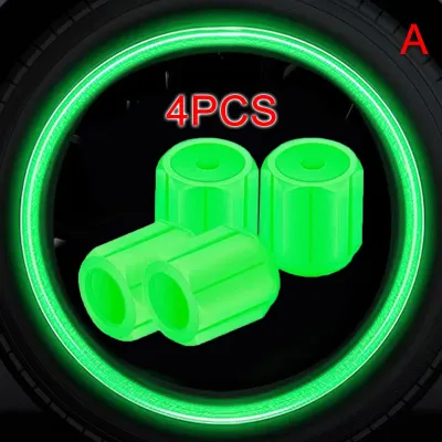 Luminous Valve Caps Fluorescent Night Glowing Decor Car Motorcycle Bicycle Wheel Hub Valve Stem Cap Styling Car Accessories