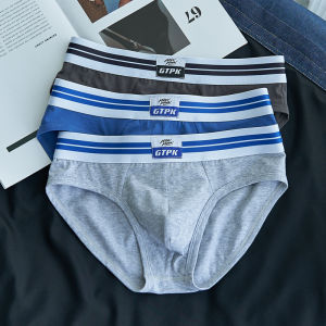 ผู้ชาย ผ้าฝ้าย กีฬา กางเกงใน เอวกลาง U นูน ดีไซน์ ระบายอากาศได้ดี ชุดชั้นในสามเหลี่ยมสีบริสุทธิ์สําหรับเยาวชน ฤดูร้อน ชุดชั้นในที่สะดวกสบาย