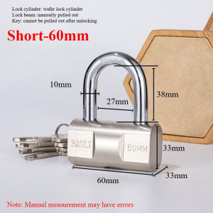 Heavy Duty Padlock Waterproof Anti-theft Padlock Stainless Steel Rust Proof Safely Security Lock with Keys