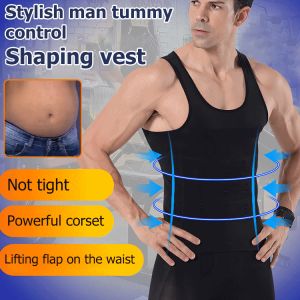 Mens body shaping vest Shaping body knitted underwear Abdominal and chest-binding vest Tight waist
