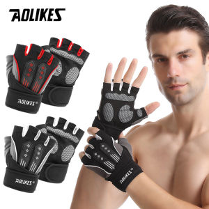 Aolikes | AOLIKES Shockproof Pad Cycling Gloves Half Finger Sport Gloves Men Women Summer Bicycle Gym Fitness Gloves MTB Bike Gloves