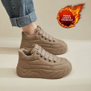 JIFANPAUL | Insulated Plush-Lined Thick Sole Height-Boosting Comfortable Versatile Sneakers