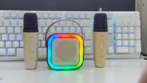 Karaoke Bluetooth Microphone K12 Wireless Karaoke Speaker With Home KTV Karaoke Machine RGB Light Portable Mini