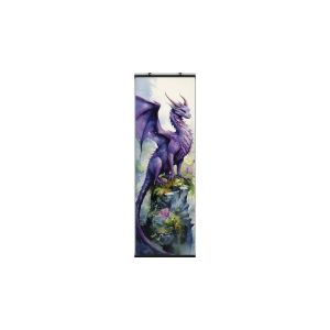 VIKAMA Multicolor Wyrm Cliff Wall Tapestry White Purple Vermilion Noir Dragon Mythical Scroll Art Home Decor Modern Style Soft