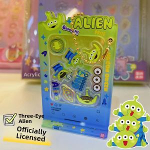 Acrylic Three-Eyed Mascot Keychain School Bag Pendant Student ID Holder Cute Key Holder Creative Gift for Friends