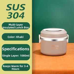 Stainless Steel Multi-layered Insulated Lunch Box Portable