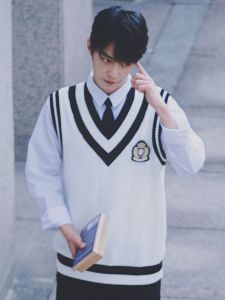 Autumn Winter Mens Knitted Vest Sleeveless Sweater British College Style Inner Wear Thick Cotton Elastic Fiber V-Neck Backless