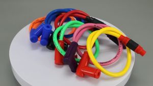 สายหัวเทียนมอเตอร์ไซค์ สายหัวเทียนแต่ง อย่างดี รถจักรยานยนต์แรงดันสูงจุดระเบิดลวดจุดระเบิดความเร็วดัดแปลงชิ้นส่วนไฟฟ้าหั