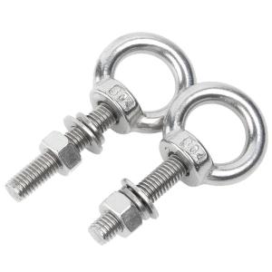 GUWANJI | Stainless Steel Ring Screw Nut Set Long with Holes