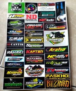 STIKER SOUND MINIATUR ANTI AIR ISI 34 PCS