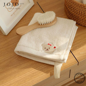 Strong Absorbent Non-Shedding Bear Embroidery Towel for Kids Face Cleansing Pure Cotton Universal Towel Cute Design