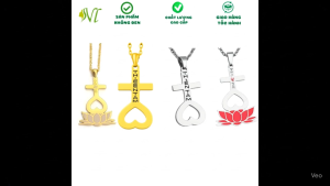 Mặt dây chuyền thiên tâm đạo Người Đẹp Vì Lụa không đen không gỉ xài nước tốt