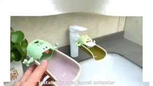 Cartoon Baby Washing Helper Sink Accessories Kitchen High Temperature Reminder Faucet Extender For Kids Hand Washing In Bathroom