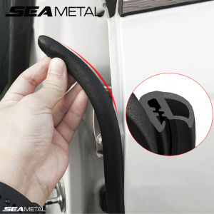 SEAMETAL 2m Car Door Edge Seal Strip Rubber B-Pillar Weatherstrip Waterproof Soundproof Auto Sealant Strip Fits for All Vehicles